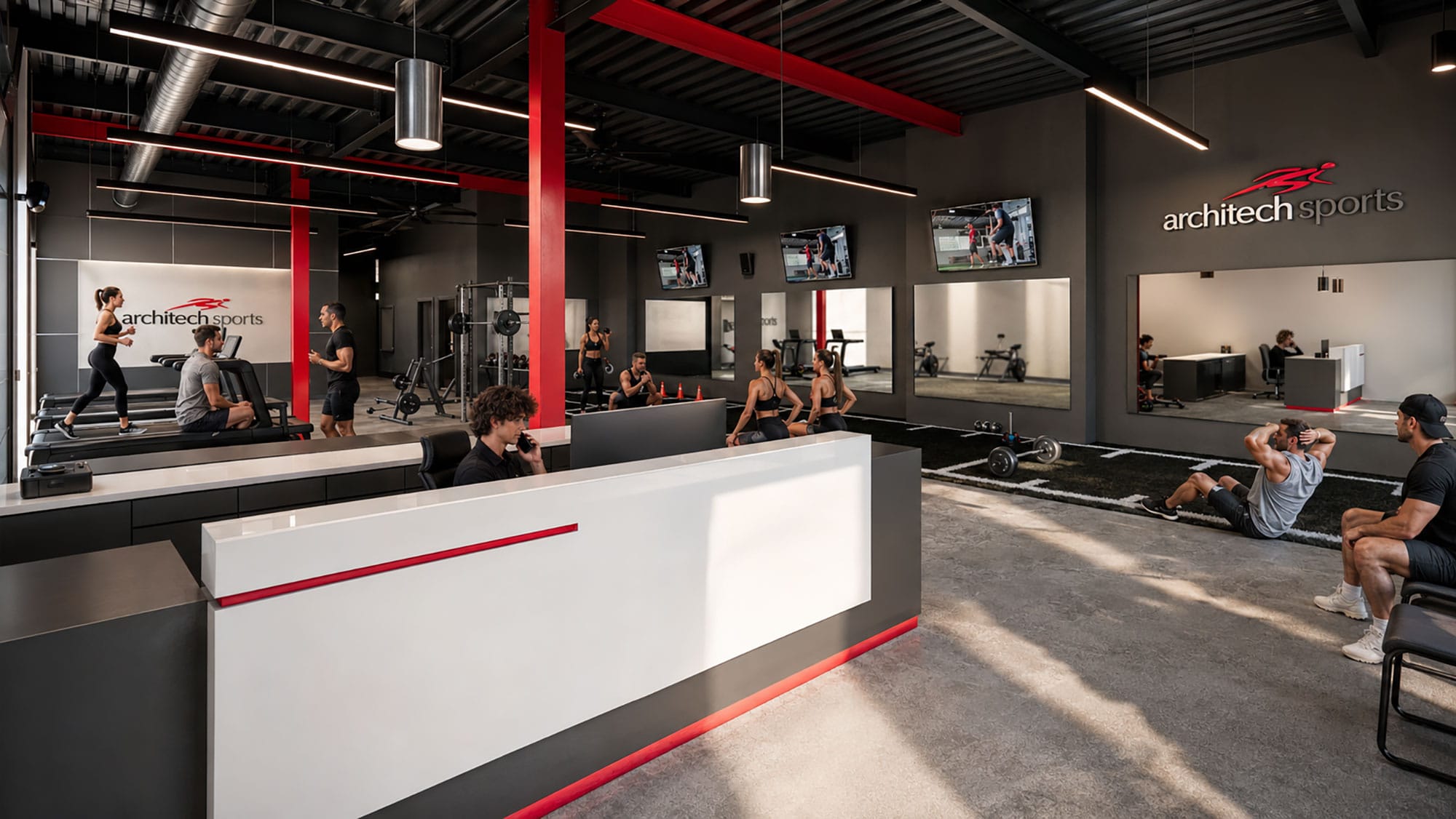Architech Sports, Interior Upfit project in Charlotte, NC by Ossa Studio